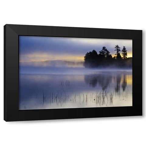 New York, Adirondack Mts Racquette Lake, sunrise Black Modern Wood Framed Art Print by Rotenberg, Nancy