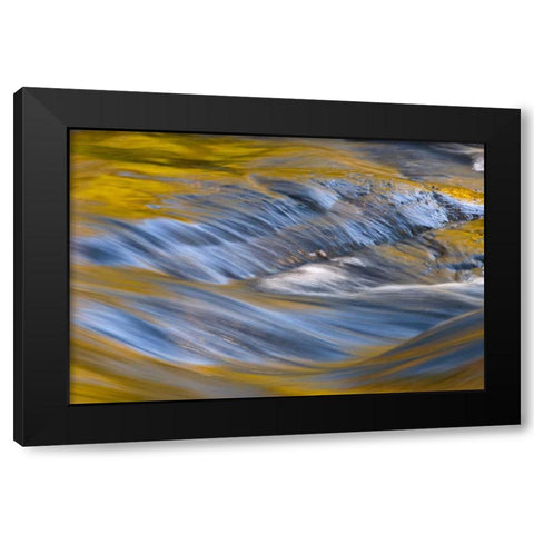 NY, Adirondacks Flowing water on Raquette Lake Black Modern Wood Framed Art Print by OBrien, Jay