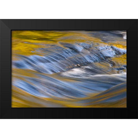 NY, Adirondacks Flowing water on Raquette Lake Black Modern Wood Framed Art Print by OBrien, Jay