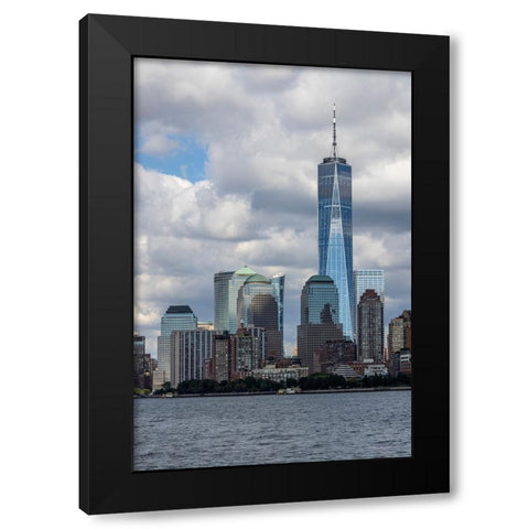 USA-New York New York City skyline Black Modern Wood Framed Art Print by Looney, Hollice