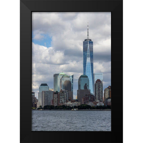 USA-New York New York City skyline Black Modern Wood Framed Art Print by Looney, Hollice