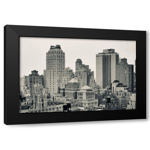 NY-New York-skyline Black Modern Wood Framed Art Print with Double Matting by Molinari, Michele