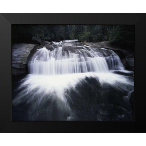 North Carolina, Turtleback Falls in Nantahala NF Black Modern Wood Framed Art Print by Talbot Frank, Christopher