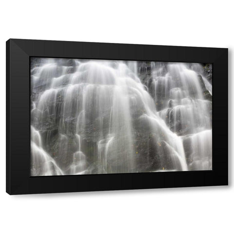 North Carolina, Blue Ridge Crabtree Falls Black Modern Wood Framed Art Print with Double Matting by Paulson, Don