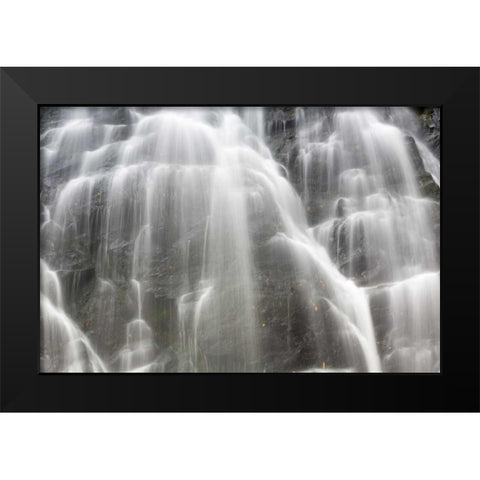 North Carolina, Blue Ridge Crabtree Falls Black Modern Wood Framed Art Print by Paulson, Don