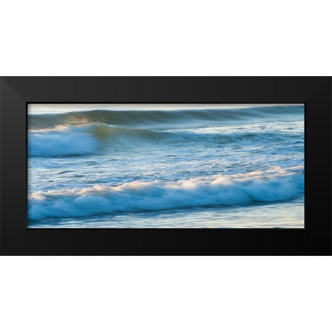 Moving Water-Abstract Black Modern Wood Framed Art Print by Theodore, George