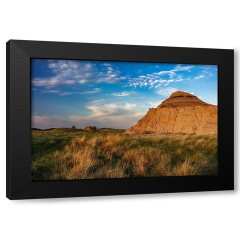 Badlands formations in Theodore Roosevelt National Park-North Dakota-USA Black Modern Wood Framed Art Print with Double Matting by Haney, Chuck