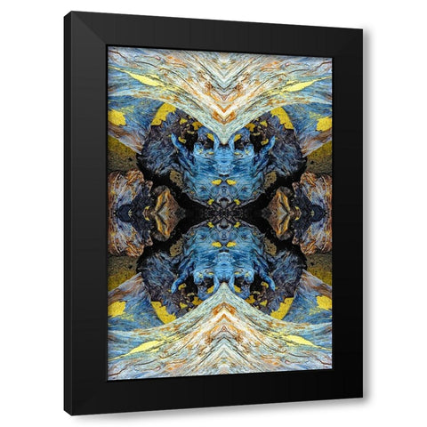 Abstract pattern in driftwood-Bandon Beach-Oregon Black Modern Wood Framed Art Print with Double Matting by Jones, Adam