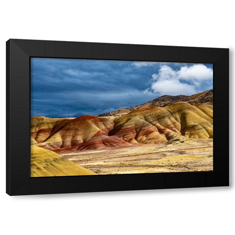 USA-John Day Fossil Beds-Painted Hills Unit Overlook Black Modern Wood Framed Art Print by Friel, Bernard