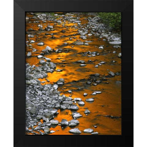 OR, Columbia Gorge, Multnomah Creek Black Modern Wood Framed Art Print by Terrill, Steve