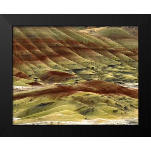 OR, Volcanic ash hills of the Painted Hills Unit Black Modern Wood Framed Art Print by Terrill, Steve