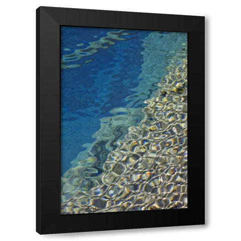 OR Reflection patterns on  Little Crater Lake Black Modern Wood Framed Art Print with Double Matting by Paulson, Don