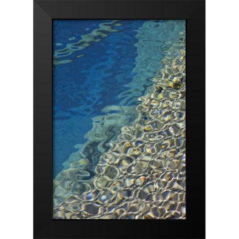 OR Reflection patterns on  Little Crater Lake Black Modern Wood Framed Art Print by Paulson, Don