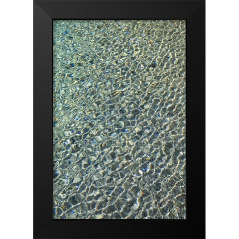 OR Reflection patterns on  Little Crater Lake Black Modern Wood Framed Art Print by Paulson, Don