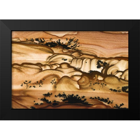 Oregon Close-up of Biggs Picture Jasper stone Black Modern Wood Framed Art Print by Kirkland, Dennis
