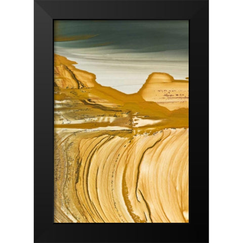 Oregon, Owyhee Close-up of picture jasper stone Black Modern Wood Framed Art Print by Kirkland, Dennis