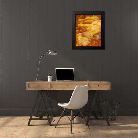 USA, Oregon Close-up of red flake agate stone Black Modern Wood Framed Art Print by Kirkland, Dennis