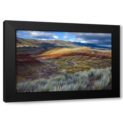 Oregon, John Day Fossil Beds NM, Painted Hills Black Modern Wood Framed Art Print with Double Matting by Carter, Jean