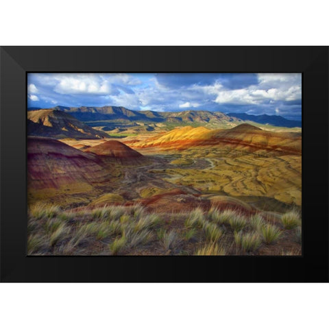 OR, John Day Fossil Beds NM, Painted Hills Unit Black Modern Wood Framed Art Print by Carter, Jean