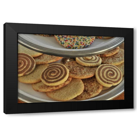 Oregon, Portland Sugar cookies on tray Black Modern Wood Framed Art Print by Terrill, Steve