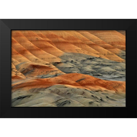 Oregon, John Day Fossil Beds NM Painted Hills Black Modern Wood Framed Art Print by Terrill, Steve