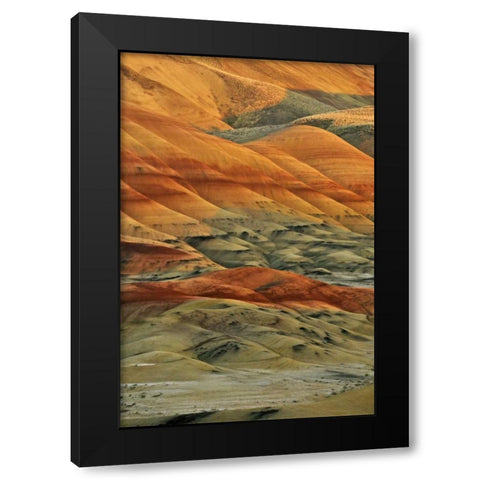 Oregon, John Day Fossil Beds NM Painted Hills Black Modern Wood Framed Art Print with Double Matting by Terrill, Steve