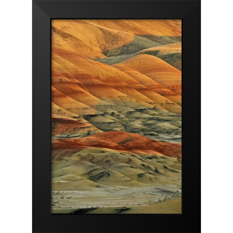 Oregon, John Day Fossil Beds NM Painted Hills Black Modern Wood Framed Art Print by Terrill, Steve