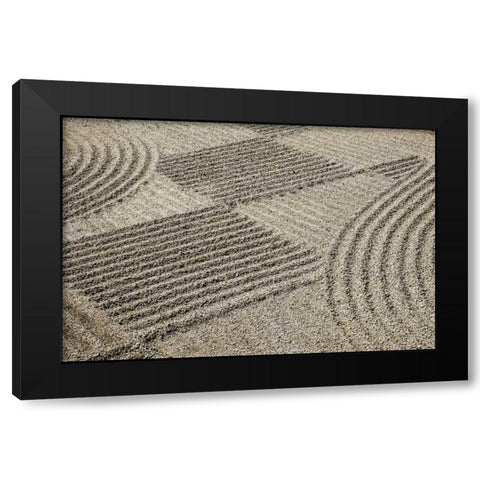Oregon, Portland Zen patterns in sand Black Modern Wood Framed Art Print with Double Matting by Kaveney, Wendy