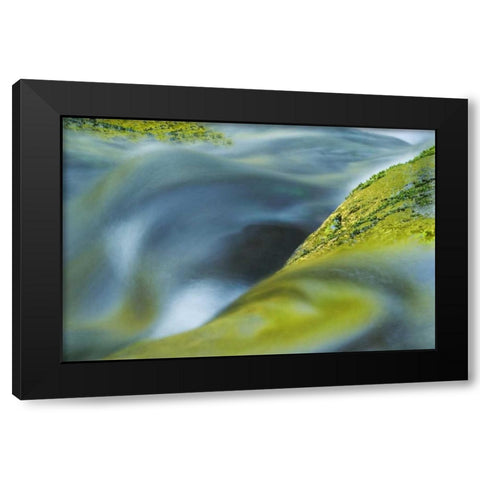 USA, Oregon Water flow over rocks in creek Black Modern Wood Framed Art Print with Double Matting by Rotenberg, Nancy