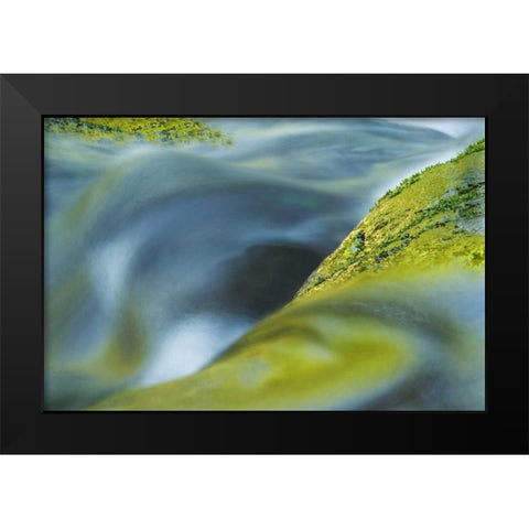 USA, Oregon Water flow over rocks in creek Black Modern Wood Framed Art Print by Rotenberg, Nancy