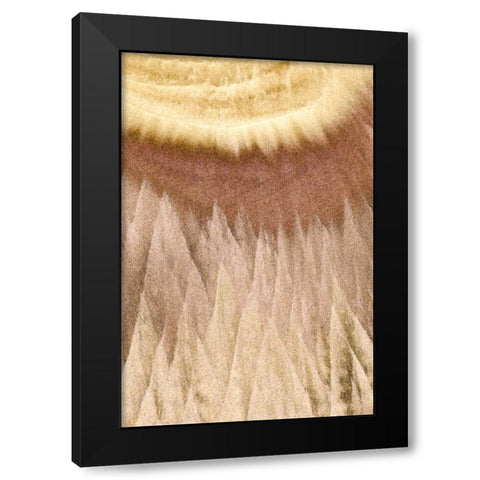 OR, Devils Punchbowl Patterns in beach sand Black Modern Wood Framed Art Print by Paulson, Don