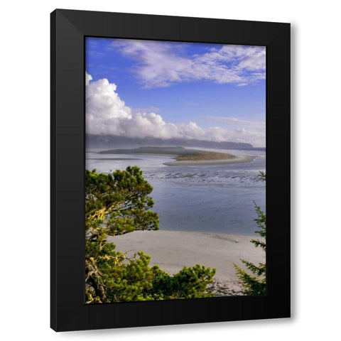 Oregon Netarts Bay in Cape Lookout State Park Black Modern Wood Framed Art Print with Double Matting by Terrill, Steve