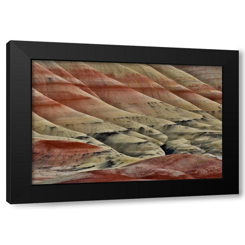 USA- Oregon. John Day Fossil Beds National Monument badlands landscape. Black Modern Wood Framed Art Print with Double Matting by Gulin, Darrell