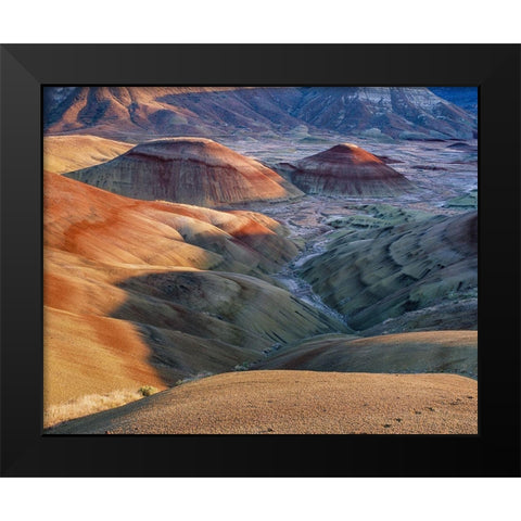 Painted Hills at John Day Fossil Beds National Monument-Oregon Black Modern Wood Framed Art Print by Garber, Howie