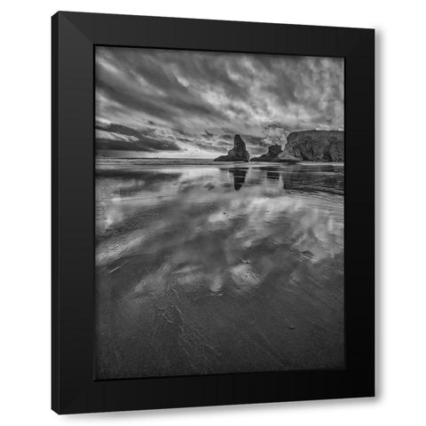 Bandon Beach-Oregon Black Modern Wood Framed Art Print by Ford, John