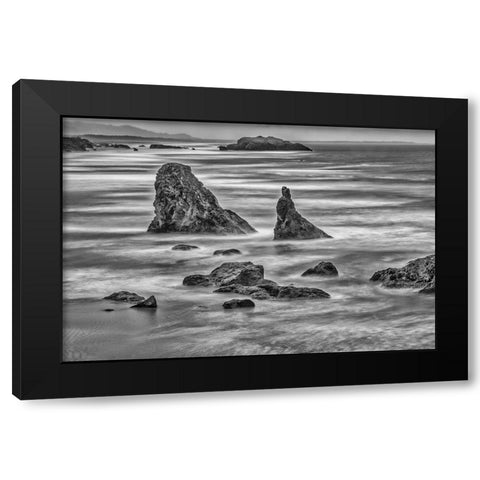 Bandon Beach-Oregon Black Modern Wood Framed Art Print by Ford, John