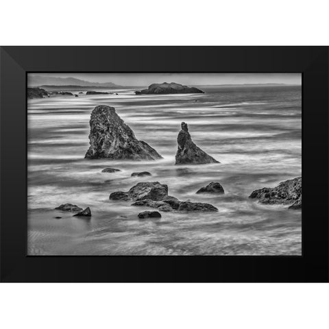 Bandon Beach-Oregon Black Modern Wood Framed Art Print by Ford, John