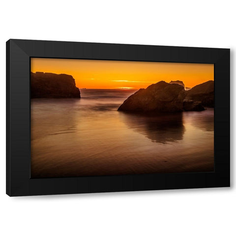 Bandon Beach-Oregon Black Modern Wood Framed Art Print by Ford, John