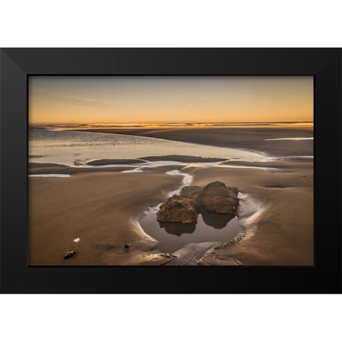 Bandon Beach-Oregon Black Modern Wood Framed Art Print by Ford, John