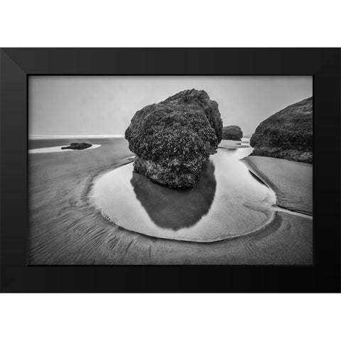 Bandon Beach-Oregon Black Modern Wood Framed Art Print by Ford, John