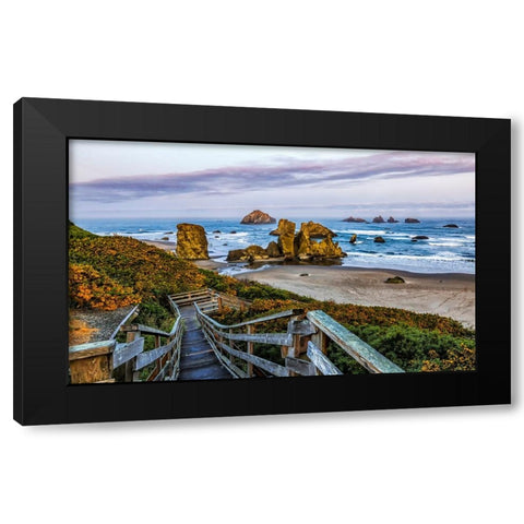 USA-Oregon-Bandon-Beach Black Modern Wood Framed Art Print by Restuccia, Joe III
