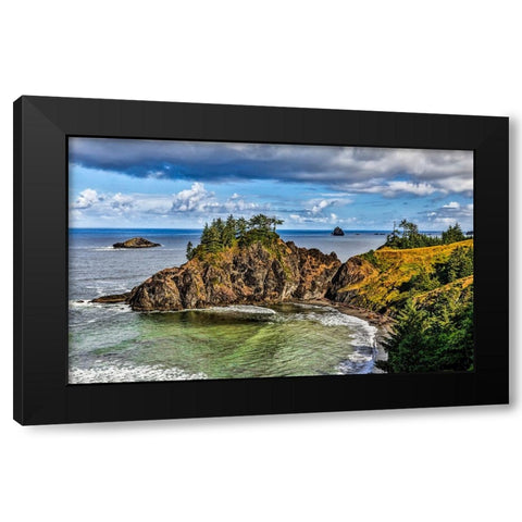 USA-Oregon-Cape Sebastian Black Modern Wood Framed Art Print by Restuccia, Joe III