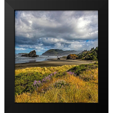 USA-Oregon-Cape Sebastian Black Modern Wood Framed Art Print by Restuccia, Joe III