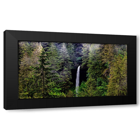 USA-Oregon-Silver Falls State Park-North Falls Black Modern Wood Framed Art Print by Restuccia, Joe III