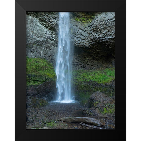 OR-Columbia River Gorge National Scenic Area-Latourell Falls Black Modern Wood Framed Art Print by Wild, Jamie and Judy