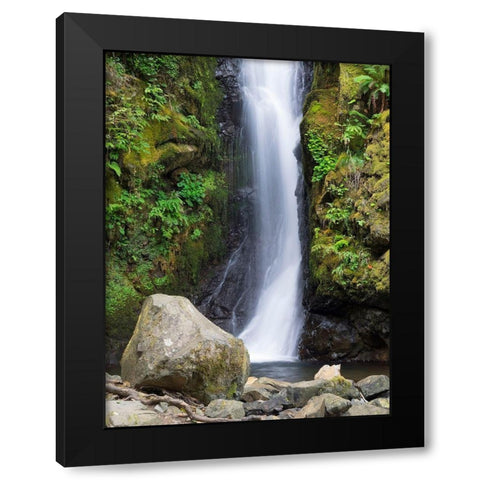 OR-Columbia River Gorge National Scenic Area-Hole in the Wall Falls Black Modern Wood Framed Art Print with Double Matting by Wild, Jamie and Judy