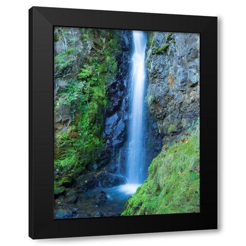 Oregon-Columbia River Gorge National Scenic Area-Warren Creek-at Hole in the Wall Falls Black Modern Wood Framed Art Print by Wild, Jamie and Judy