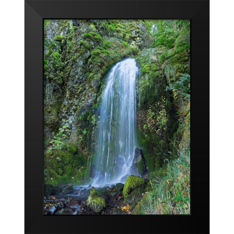 Oregon-Columbia River Gorge National Scenic Area-Lancaster Falls Black Modern Wood Framed Art Print by Wild, Jamie and Judy