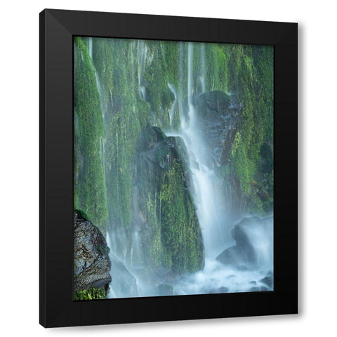 Oregon-Columbia River Gorge National Scenic Area-Lancaster Falls Black Modern Wood Framed Art Print by Wild, Jamie and Judy