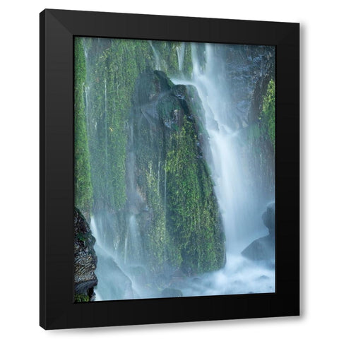 Oregon-Columbia River Gorge National Scenic Area-Lancaster Falls Black Modern Wood Framed Art Print by Wild, Jamie and Judy